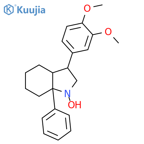1H-Indole, 3-(3,4-dimethoxyphenyl)octahydro-1-hydroxy-7a-phenyl- structure
