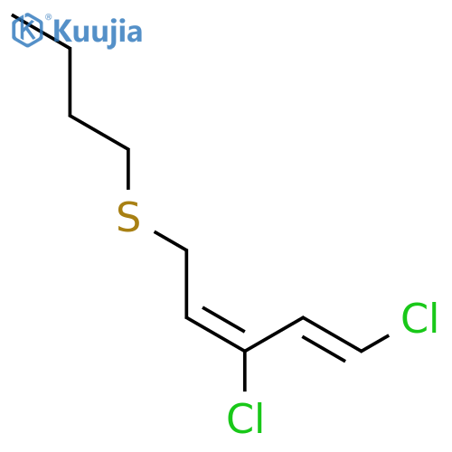 1,3-Pentadiene, 5-(butylthio)-1,3-dichloro-, (E,E)- structure