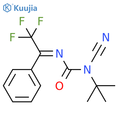 Urea, cyano(1,1-dimethylethyl)(2,2,2-trifluoro-1-phenylethylidene)- structure