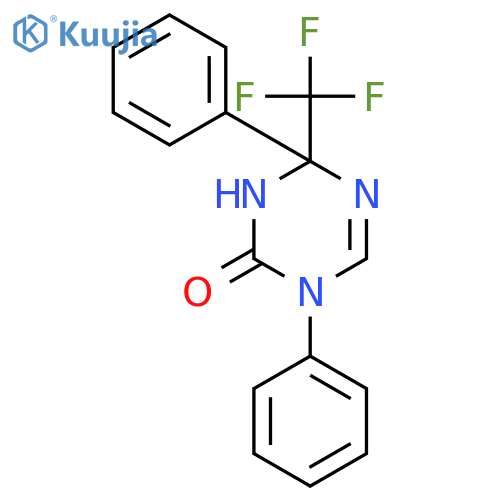 1,3,5-Triazin-2(1H)-one, 3,4-dihydro-1,4-diphenyl-4-(trifluoromethyl)- structure