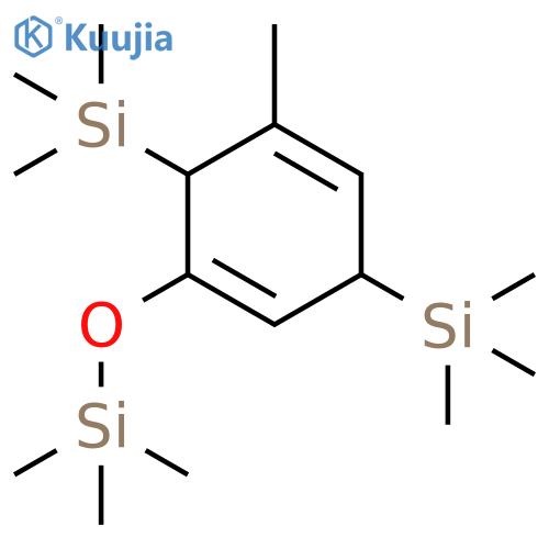 1,4-Cyclohexadiene, 1-methyl-3,6-bis(trimethylsilyl)-5-[(trimethylsilyl)oxy]- structure