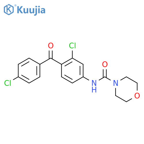 4-Morpholinecarboxamide, N-[3-chloro-4-(4-chlorobenzoyl)phenyl]- structure