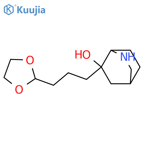 2-Azabicyclo[2.2.2]octan-6-ol, 6-[3-(1,3-dioxolan-2-yl)propyl]- structure