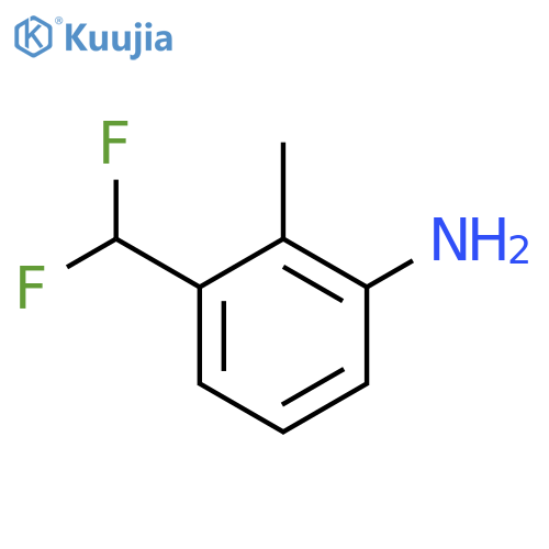 Benzenamine, 3-(difluoromethyl)-2-methyl- structure