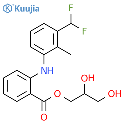 Benzoic acid, 2-[[3-(difluoromethyl)-2-methylphenyl]amino]-, 2,3-dihydroxypropyl ester structure