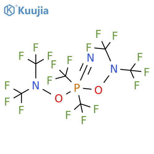 Phosphoranecarbonitrile,bis[[bis(trifluoromethyl)amino]oxy]bis(trifluoromethyl)- structure