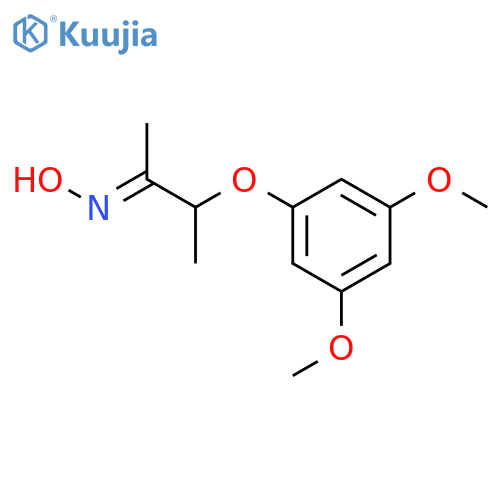2-Butanone, 3-(3,5-dimethoxyphenoxy)-, oxime structure