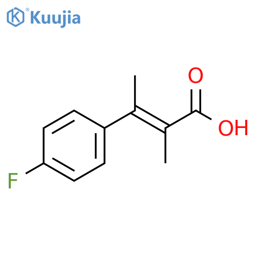2-Butenoic acid, 3-(4-fluorophenyl)-2-methyl-, (E)- structure