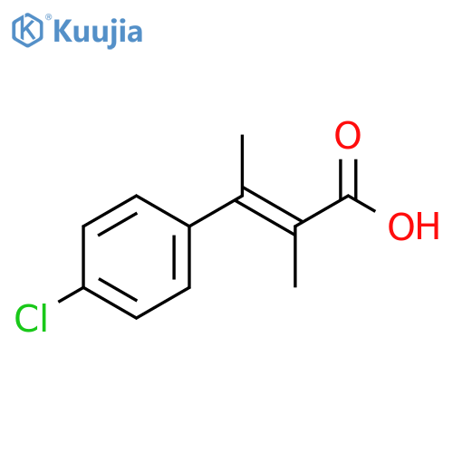 2-Butenoic acid, 3-(4-chlorophenyl)-2-methyl-, (E)- structure