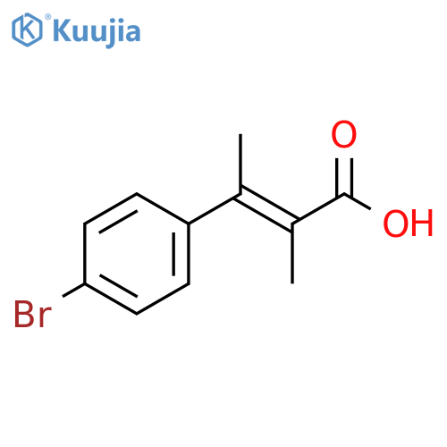 2-Butenoic acid, 3-(4-bromophenyl)-2-methyl-, (E)- structure