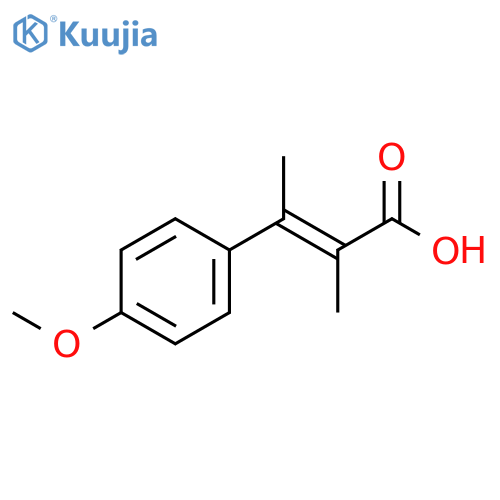 2-Butenoic acid, 3-(4-methoxyphenyl)-2-methyl-, (E)- structure
