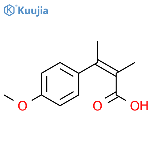 2-Butenoic acid, 3-(4-methoxyphenyl)-2-methyl-, (Z)- structure