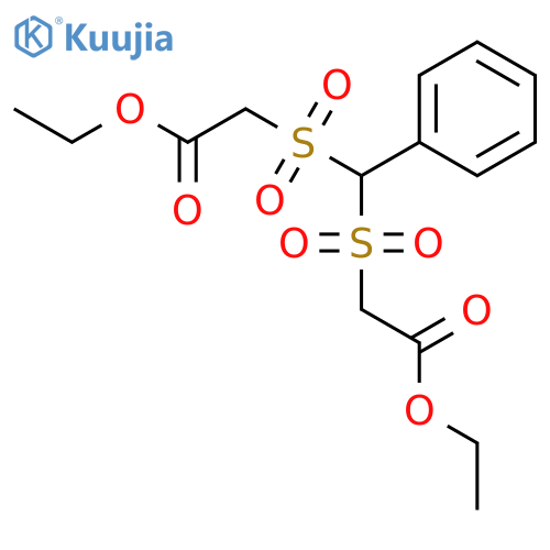 Acetic acid, 2,2'-[(phenylmethylene)bis(sulfonyl)]bis-, diethyl ester structure