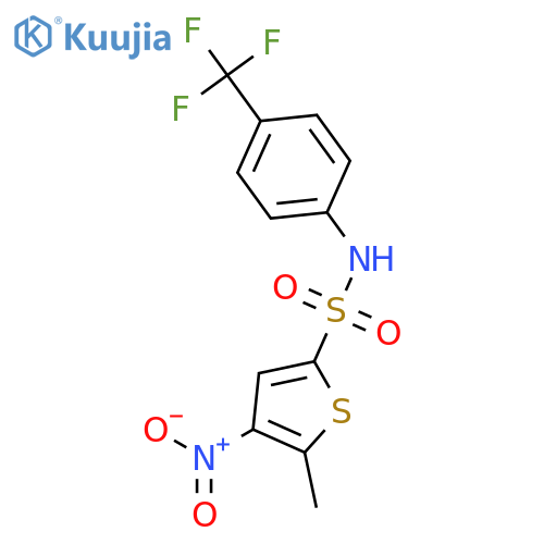 2-Thiophenesulfonamide, 5-methyl-4-nitro-N-[4-(trifluoromethyl)phenyl]- structure