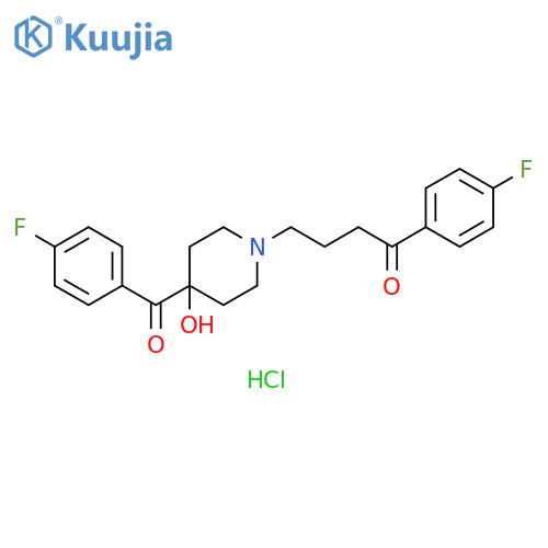 1-Butanone, 4-[4-(4-fluorobenzoyl)-4-hydroxy-1-piperidinyl]-1-(4-fluorophenyl)-, hydrochloride (1:1) structure