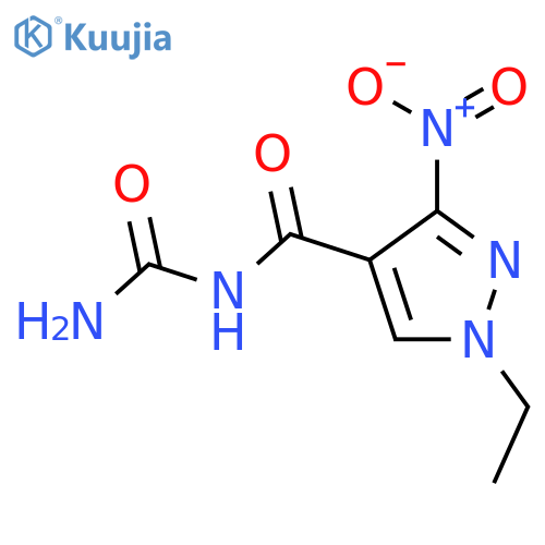 1H-Pyrazole-4-carboxamide, N-(aminocarbonyl)-1-ethyl-3-nitro- structure