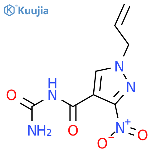 1H-Pyrazole-4-carboxamide, N-(aminocarbonyl)-3-nitro-1-(2-propenyl)- structure