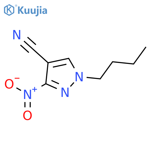 1H-Pyrazole-4-carbonitrile, 1-butyl-3-nitro- structure