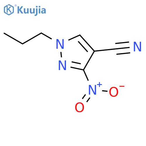 1H-Pyrazole-4-carbonitrile, 3-nitro-1-propyl- structure