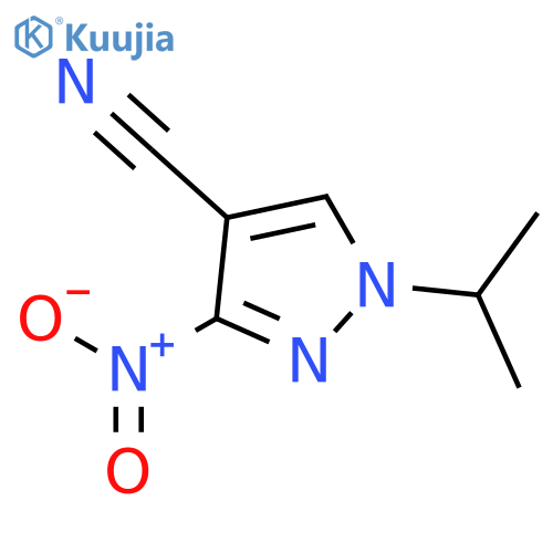 1H-Pyrazole-4-carbonitrile, 1-(1-methylethyl)-3-nitro- structure