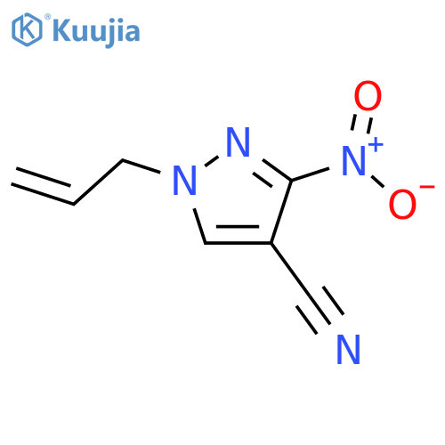 1H-Pyrazole-4-carbonitrile, 3-nitro-1-(2-propenyl)- structure