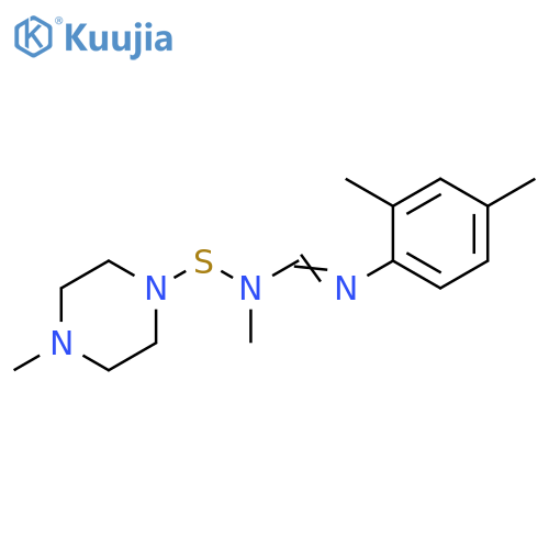 1-Piperazinesulfenamide,N-[[(2,4-dimethylphenyl)imino]methyl]-N,4-dimethyl- structure
