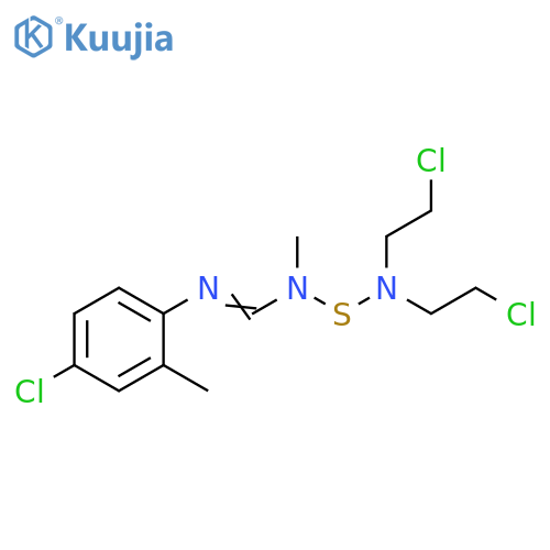 Methanimidamide,N-[[bis(2-chloroethyl)amino]thio]-N'-(4-chloro-2-methylphenyl)-N-methyl- structure