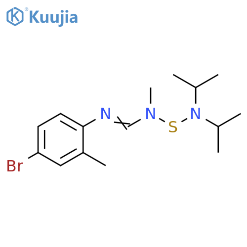 Methanimidamide,N-[[bis(1-methylethyl)amino]thio]-N'-(4-bromo-2-methylphenyl)-N-methyl- structure