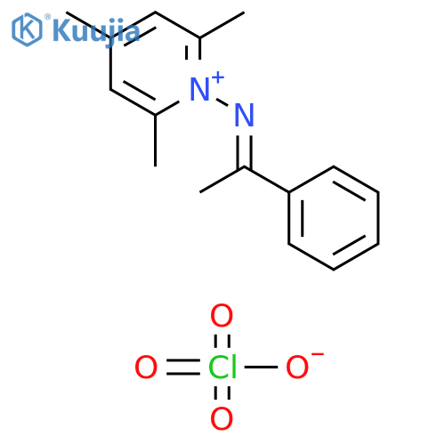 Pyridinium, 2,4,6-trimethyl-1-[(1-phenylethylidene)amino]-, perchlorate structure