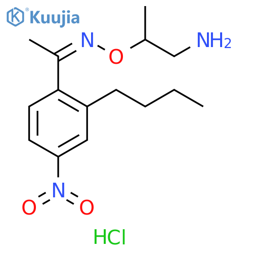 Ethanone, 1-(2-butyl-4-nitrophenyl)-, O-(2-amino-1-methylethyl)oxime,monohydrochloride structure