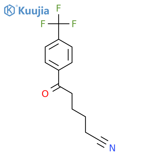 6-oxo-6-[4-(trifluoromethyl)phenyl]hexanenitrile structure