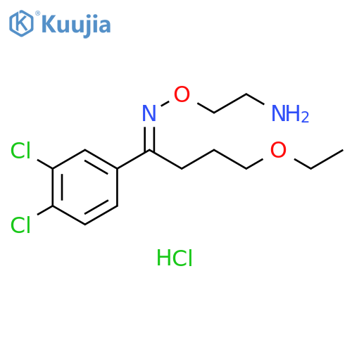 1-Butanone, 1-(3,4-dichlorophenyl)-4-ethoxy-, O-(2-aminoethyl)oxime, hydrochloride (1:1) structure