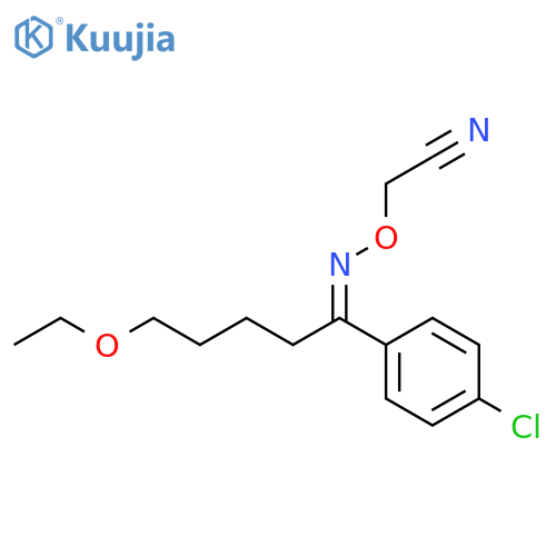 Acetonitrile, [[[1-(4-chlorophenyl)-5-ethoxypentylidene]amino]oxy]- structure