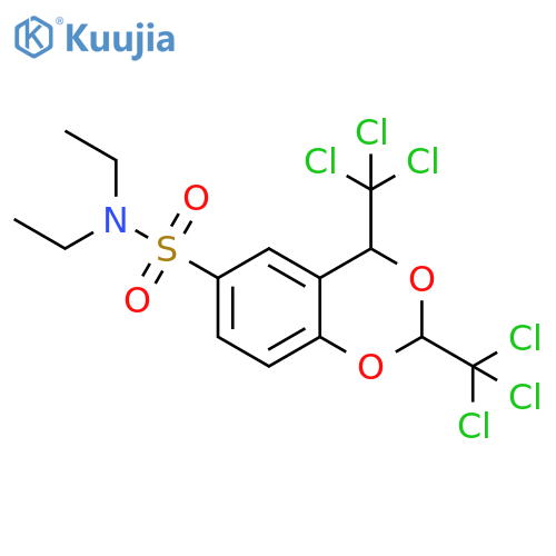 4H-1,3-Benzodioxin-6-sulfonamide,N,N-diethyl-2,4-bis(trichloromethyl)- structure