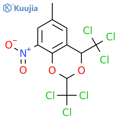 4H-1,3-Benzodioxin, 6-methyl-8-nitro-2,4-bis(trichloromethyl)- structure