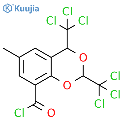 4H-1,3-Benzodioxin-8-carbonyl chloride,6-methyl-2,4-bis(trichloromethyl)- structure