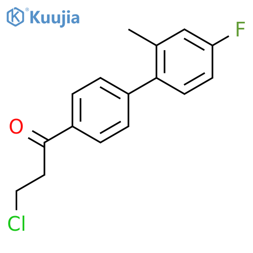 1-Propanone, 3-chloro-1-(4'-fluoro-2'-methyl[1,1'-biphenyl]-4-yl)- structure