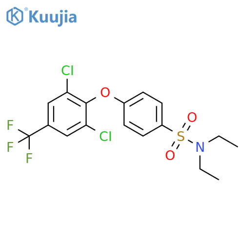 Benzenesulfonamide,4-[2,6-dichloro-4-(trifluoromethyl)phenoxy]-N,N-diethyl- structure
