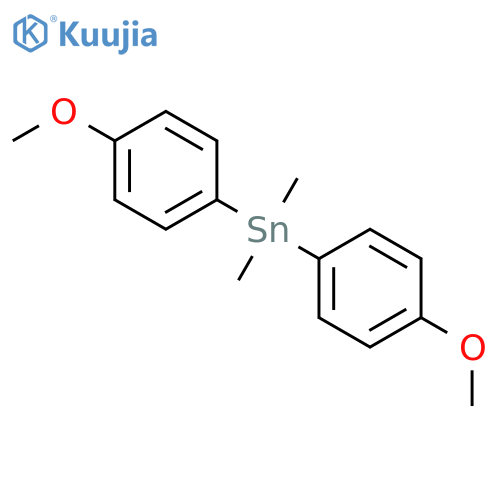 Stannane, bis(4-methoxyphenyl)dimethyl- structure