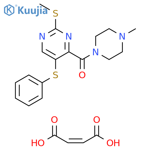Piperazine, 1-methyl-4-[[2-(methylthio)-5-(phenylthio)-4-pyrimidinyl]carbonyl]-, (2Z)-2-butenedioate (1:1) (9CI) structure
