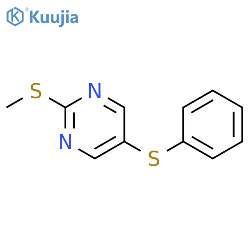 Pyrimidine, 2-(methylthio)-5-(phenylthio)- structure