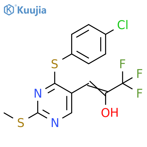 1-Propen-2-ol,1-[4-[(4-chlorophenyl)thio]-2-(methylthio)-5-pyrimidinyl]-3,3,3-trifluoro- structure