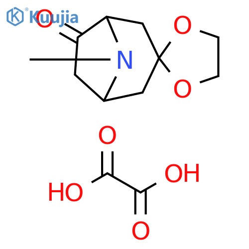 Spiro[8-azabicyclo[3.2.1]octane-3,2'-[1,3]dioxolan]-6-one, 8-methyl-, ethanedioate (1:1) structure