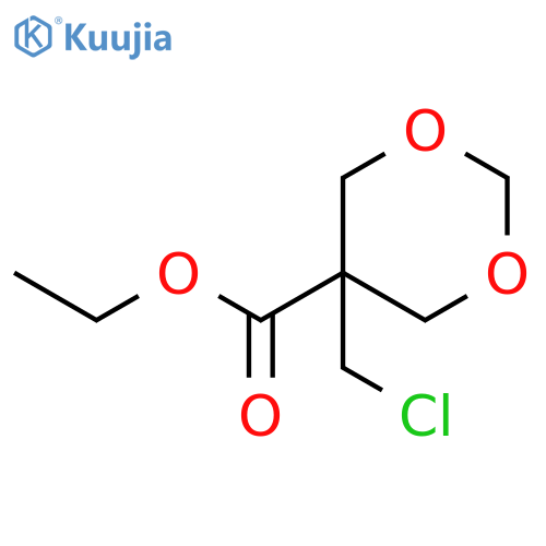 1,3-DIOXANE-5-CARBOXYLIC ACID, 5-(CHLOROMETHYL)-, ETHYL ESTER structure