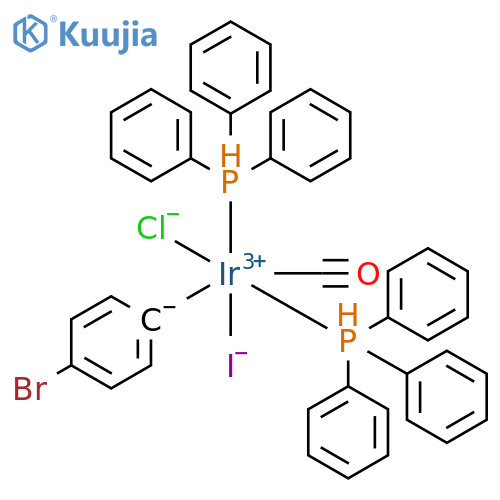 Iridium, (4-bromophenyl)carbonylchloroiodobis(triphenylphosphine)- structure