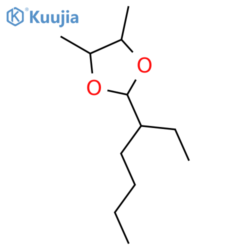 1,3-Dioxolane, 2-(1-ethylpentyl)-4,5-dimethyl- structure