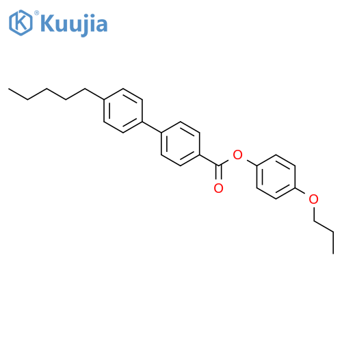 [1,1'-Biphenyl]-4-carboxylic acid, 4'-pentyl-, 4-propoxyphenyl ester structure