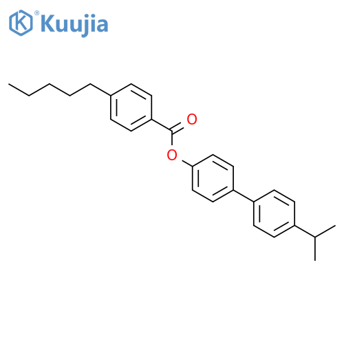 Benzoic acid, 4-pentyl-, 4'-(1-methylethyl)[1,1'-biphenyl]-4-yl ester structure