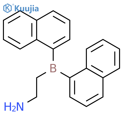 Ethanamine, 2-(di-1-naphthalenylboryl)- structure