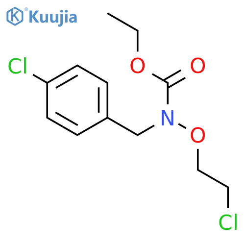 Carbamic acid, (2-chloroethoxy)[(4-chlorophenyl)methyl]-, ethyl ester structure